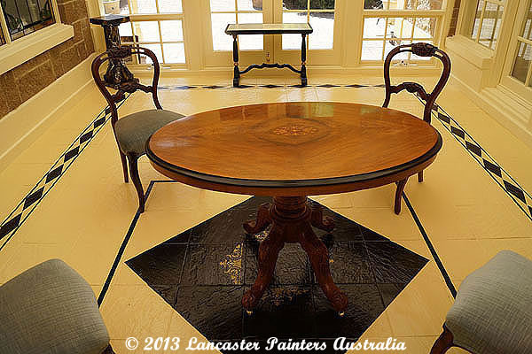 French Polished Table and Chairs